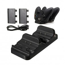 Controller Charger Charging Dock Dual  + 2 X Rechargeable Batteries X-BOX ONE