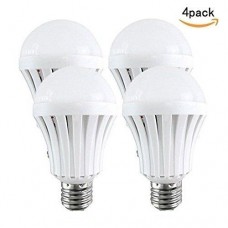 Rechargeable LED Light Bulb 5W Screw - 4 Pack