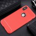 IPhone X Case Carbon Fibre Back Cover Case-RED  