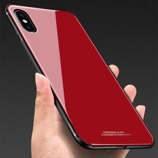 IPhone X Case Cover Tempered Glass-RED