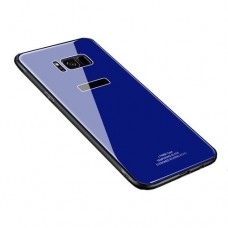 Samsung S8 Plus Back Case Tempered Glass - blue