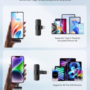 K9 Dual Wireless Microphone TYPE-C Android IPhone IOS Wireless Lapel Microphone