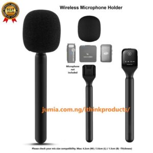 Wireless Microphone Holder Interview Mic Adapter Handheld Transmitter Shoe- For DJI Mic,Rode GO,Hollyland Lark