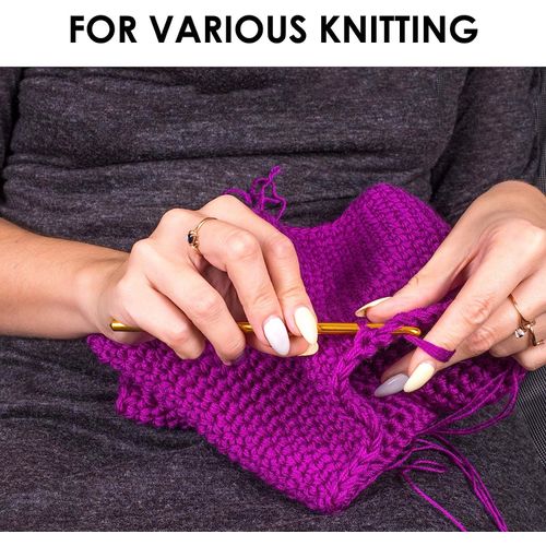 Crochet Hook Set 14pcs Aluminium Crochet Hooks 2-10mm Knitting Needles + Stitch Markers - Image 5