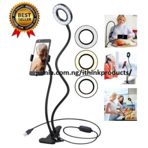 Selfie Ring Light Clip Lazy Bracket Cell Phone Holder Stand For Live Stream Youtube