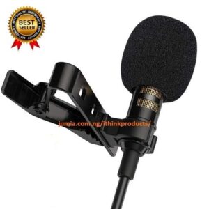 Lapel Microphone Lavalier Condenser Microphone Clip On Mic Interview Audio Recording Microphone
