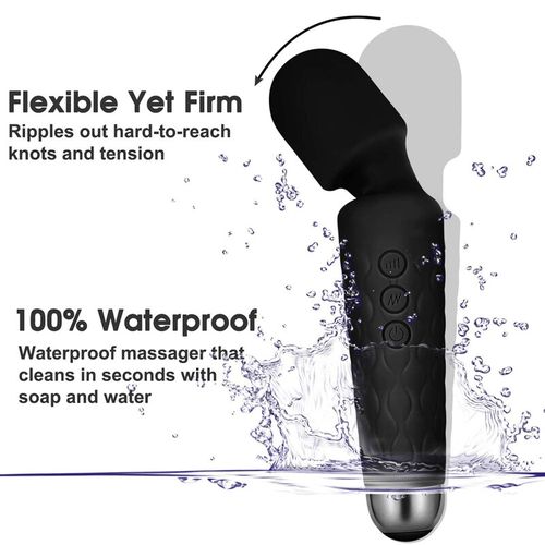 20 Mode Rechargeable Strong Wand Vibrator Sex Toy - Image 2