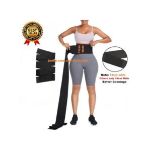 Tummy Wrap Slimming Belt Waist Trainer Waist Trimmer Flat Tummy Trimmer Belt Elastic Waist Wrap Belt