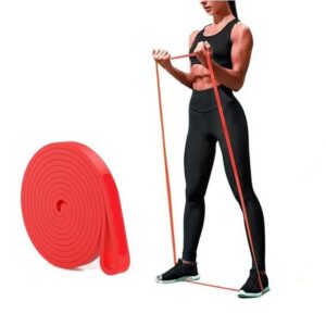 1pc Long Elastic Training Band Arms Legs Booty Exercise Bands / Yoga Fitness Resistance BAND -Red