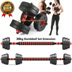 30KG Dumbell Set Adjustable Dumbbells Set Weights With Barbell Extension