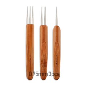 3Pcs Dreadlock Crochet Hook Dirty Braid Crochet Needle Wig Knitting Tool 0.75mm