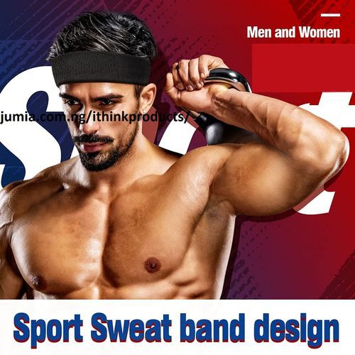 Sweat Headbands Sport Headband Hair Elastic Sweatbands Stretchy - Image 4