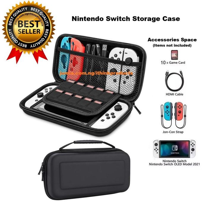 Nintendo Switch carrying case with game storage and hard shell protection for OLED model