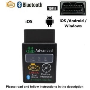 Wireless OBD2 Bluetooth car scanner diagnostic tool for engine fault detection and vehicle diagnostics
