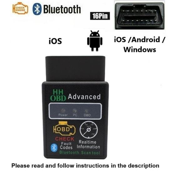 Wireless OBD2 Bluetooth car scanner diagnostic tool for engine fault detection and vehicle diagnostics