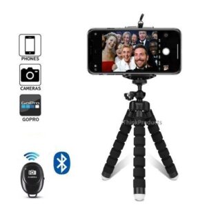Octopus Mobile Phone Tripod Stand with Bluetooth Remote