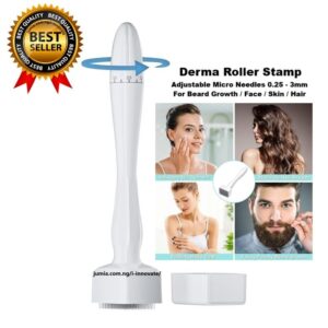 Derma Roller Stamp Titanium Beards Face Hair Growth Micro Needle Skin Care Derma Stamp 0.25mm, 0.5mm, 1.5mm-3.0mm