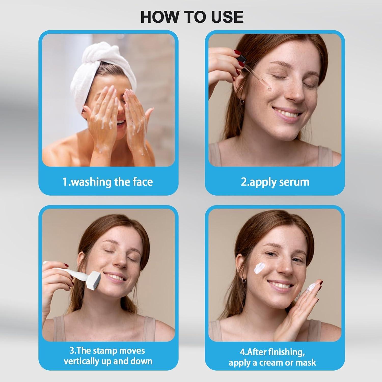 Derma Roller Stamp Titanium Beards Face Hair Growth Micro Needle Skin Care Derma Stamp 0.25mm, 0.5mm, 1.5mm-3.0mm - Image 2