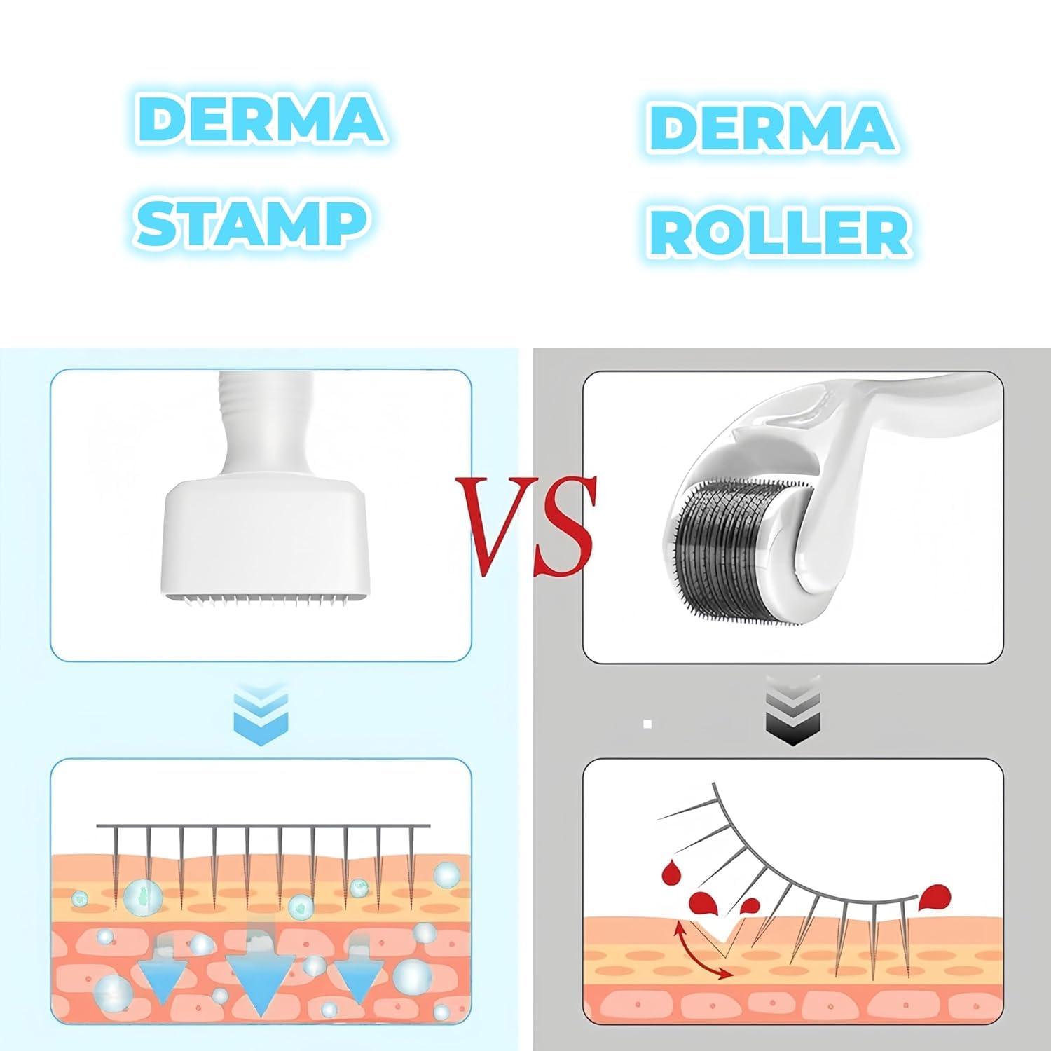 Derma Roller Stamp Titanium Beards Face Hair Growth Micro Needle Skin Care Derma Stamp 0.25mm, 0.5mm, 1.5mm-3.0mm - Image 5