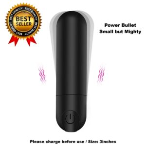 Bullet Vibrator Rechargeable 10 Speed Strong Women Vibrators Sex Toy - Black