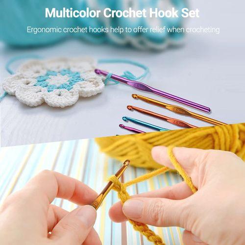 Crochet Hook Set 100pcs With Yarn Knitting Needles Sewing Crochet Kit + Storage Bag