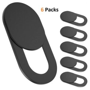 Webcam Cover Web Camera Privacy Webcams Blocker Laptop,Tablets,Phones 6pcs Black