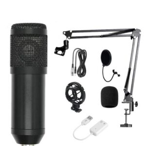 BM800 Professional Suspension Microphone Kit Studio Live - Black