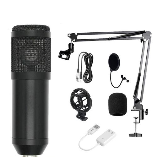 BM800 Professional Suspension Microphone Kit Studio Live - Black