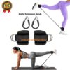Elastic ankle resistance bands for gym and booty workouts